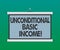 Handwriting text Unconditional Basic Income. Concept meaning paid income without a requirement to work Blank Portable