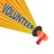Handwriting text Volunteer. Concept meaning Person who freely offers to take part in something Charity