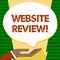 Handwriting text Website Review. Concept meaning Homepage Evaluation Customer Opinion Satisfaction Ranking.