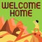 Handwriting text Welcome Home. Business approach Expression Greetings New Owners Domicile Doormat Entry Man watching