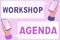 Handwriting text Workshop Agenda. Business overview helps you to ensure that your place stays on schedule Abstract