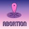 Handwriting text writing Abortion. Concept meaning Deliberate termination of a huanalysis pregnancy Death of the embryo