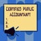 Handwriting text writing Certified Public Accountant. Concept meaning accredited professional body of accountants