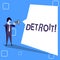 Handwriting text writing Detroit. Concept meaning City in the United States of America Capital of Michigan Motown