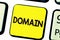 Handwriting text writing Domain. Concept meaning distinct subset of Internet with addresses sharing common suffix