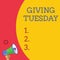 Handwriting text writing Giving Tuesday. Concept meaning international day of charitable giving Hashtag activism Half