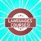 Handwriting text writing Languages Courses. Concept meaning set of classes or a plan of study on a foreign language