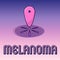Handwriting text writing Melanoma. Concept meaning A malignant tumor associated with skin cancer Benign moles