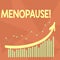 Handwriting text writing Menopause. Concept meaning Cessation of menstruation Older women hormonal changes period