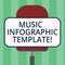 Handwriting text writing Music Infographic Template. Concept meaning representation of information in a graphic format