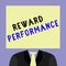 Handwriting text writing Reward Performance. Concept meaning Appraisal Recognize workers Relative Worth to the company