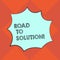 Handwriting text writing Road To Solution. Concept meaning path you go to solve problem or difficult situation Blank