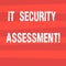 Handwriting text writing It Security Assessment. Concept meaning ensure that necessary security controls are in place