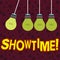 Handwriting text writing Showtime. Concept meaning Time a Play Film Concert Perforanalysisce Event is scheduled to start