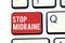 Handwriting text writing Stop Migraine. Concept meaning Preventing the full attack of headache Caffeine withdrawal