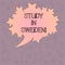 Handwriting text writing Study In Sweden. Concept meaning Travel to European country for educational purposes Blank Oval