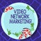 Handwriting text writing Video Network Marketing. Concept meaning Engaging video into your marketing campaign Cutouts of