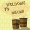 Handwriting text writing Welcome To Miami. Concept meaning Arriving to Florida sunny city summer beach vacation Two To