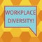 Handwriting text writing Workplace Diversity. Concept meaning Different race gender age sexual orientation of workers Blank