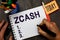 Handwriting text Zcash. Concept meaning cryptocurrency with decentralized blockchain that provides anonymity Man holding