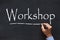 Handwriting Workshop on blackboard