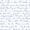 Handwritten abstract text seamless pattern