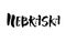 Handwritten american state name Nebraska. Calligraphic element for your design. Modern brush calligraphy. Vector