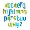 Handwritten contemporary vector lowercase letters, doodle hand-painted alphabet.