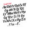 Handwritten latin alphabet. Cursive black letters. Vector fonts isolate on white background