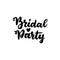 Handwritten Lettering Bridal Party