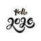 Handwritten lettering Hello 2020