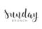 Handwritten Lettering of Sunday Brunch. Vector Illustration