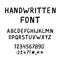 Handwritten Marker Alphabet Font