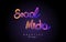Handwritten Social Media word with vibrant colourful 3D effect. Creative vector illustration with sponge and 3D effect