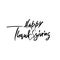 Handwritten Thanksgiving Day lettering. Vector illustration. Thanksgiving Day card template.
