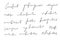 Handwritten Unreadable illegible text. Abstract handwriting of fictional language.