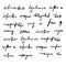 Handwritten Unreadable illegible text. Abstract handwriting of fictional language.