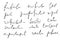 Handwritten Unreadable illegible text. Abstract handwriting of fictional language.