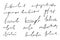 Handwritten Unreadable illegible text. Abstract handwriting of fictional language.