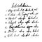 Handwritten Unreadable text. Abstract illegible handwriting of fictional language