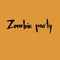 Handwritten vector words zombie party