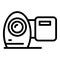 Handy cam icon, outline style