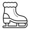 A handy vector icon of skating boot in trendy style