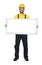 Handyman hold white board