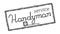 Handyman service stamp. Lettering Handyman service in grey