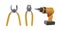 Handyman tools 3d icons vector clipart