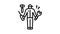 handyman worker line icon animation