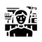 handymen repair service worker glyph icon vector illustration