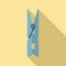 Hang clothes pin icon, flat style
