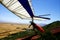 Hang-glider taking off